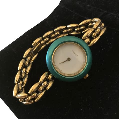 gucci vintage watch bezels|vintage Gucci watch interchangeable bezels.